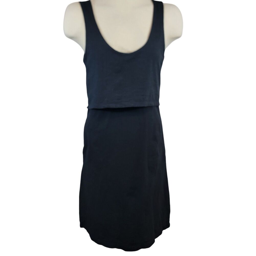 Toad & Co Dress Womans Medium Dark Blue Sleeveless Comfort Athleisure Casual